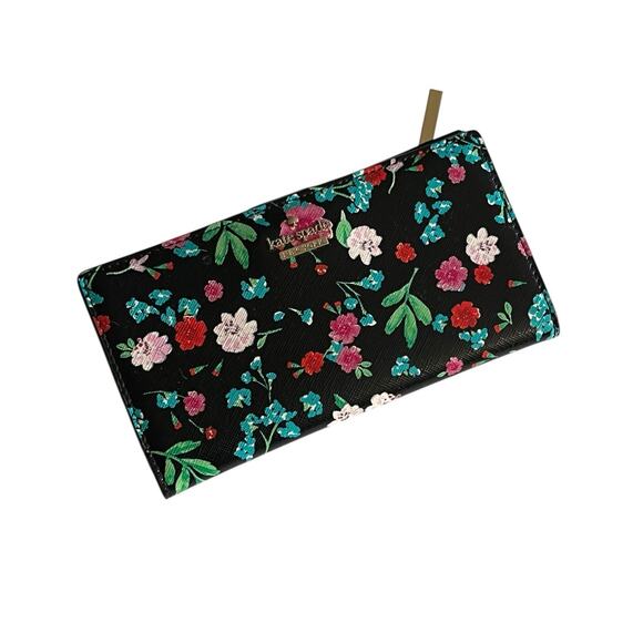 KATE SPADE Medium Stacy Cameron Street Jardin Floral Slim BiFold Leather Wallet - Picture 13 of 13
